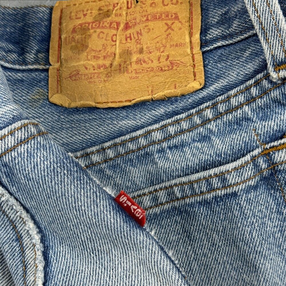 Vintage 70s Levis 501 XX Button Fly Faded Distressed Jeans 522 Stamped W32xL33 - Picture 5 of 12